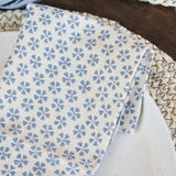 Creative Co-op SET OF 4 COTTON AND LINEN BLOCKPRINT NAPKINS