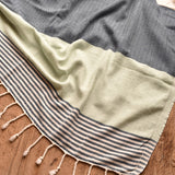 Buldano MULTI COLOR TURKISH TOWEL Navy Mint Natural