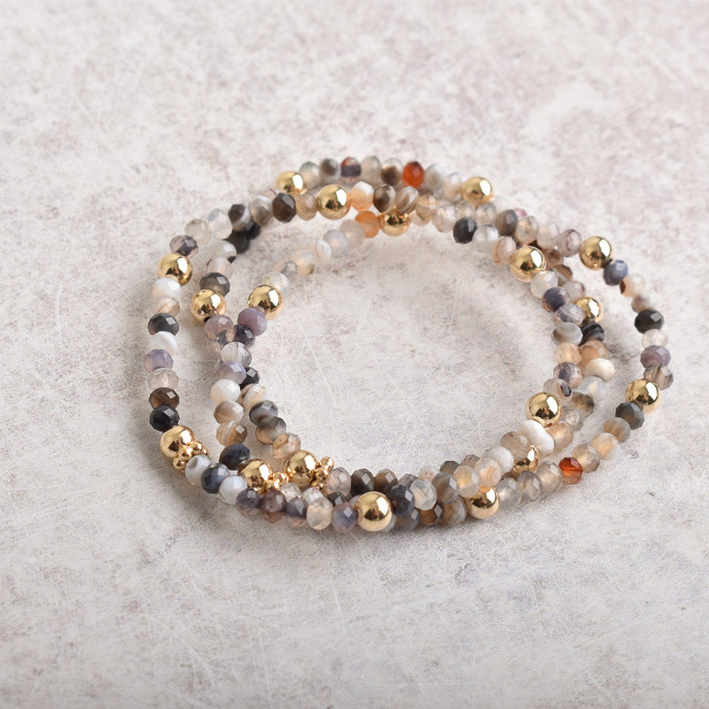 eNewton Design PRESENCE GEMSTONE GOLD BRACELET