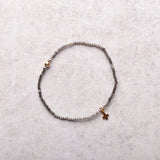 eNewton Design HOPE CLASSIC SIGNATURE CROSS SMALL GOLD CHARM BRACELET FW26 Moonlight