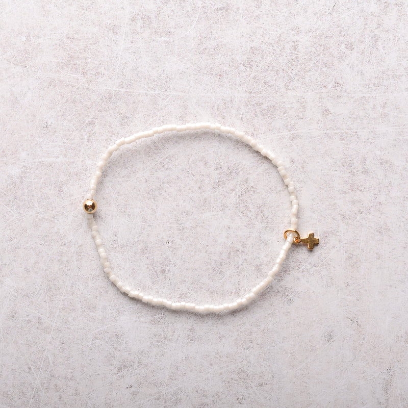 HOPE CLASSIC SIGNATURE CROSS SMALL GOLD CHARM BRACELET FW26