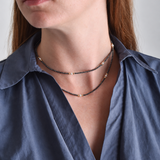 eNewton Design PURPOSE PEARL BEADED CHOKER 4mm Faceted Hematite
