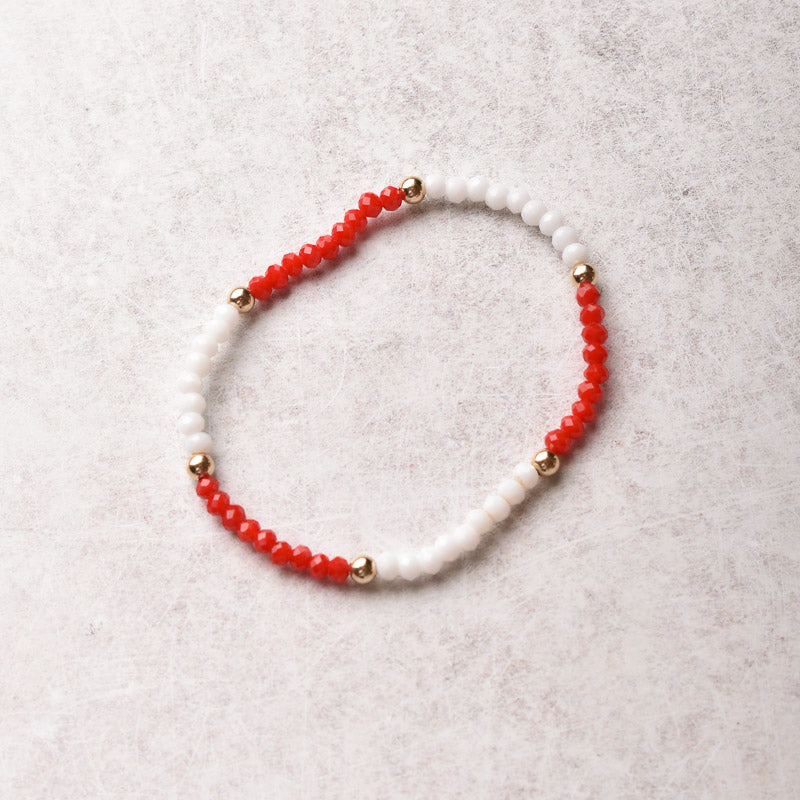 eNewton Design GAMEDAY FLIRTY PRESENCE BRACELET Red White