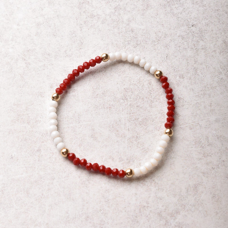 eNewton Design GAMEDAY FLIRTY PRESENCE BRACELET Crimson White