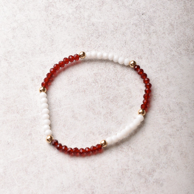 eNewton Design GAMEDAY FLIRTY PRESENCE BRACELET Maroon White