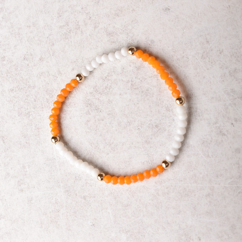 eNewton Design GAMEDAY FLIRTY PRESENCE BRACELET Orange White
