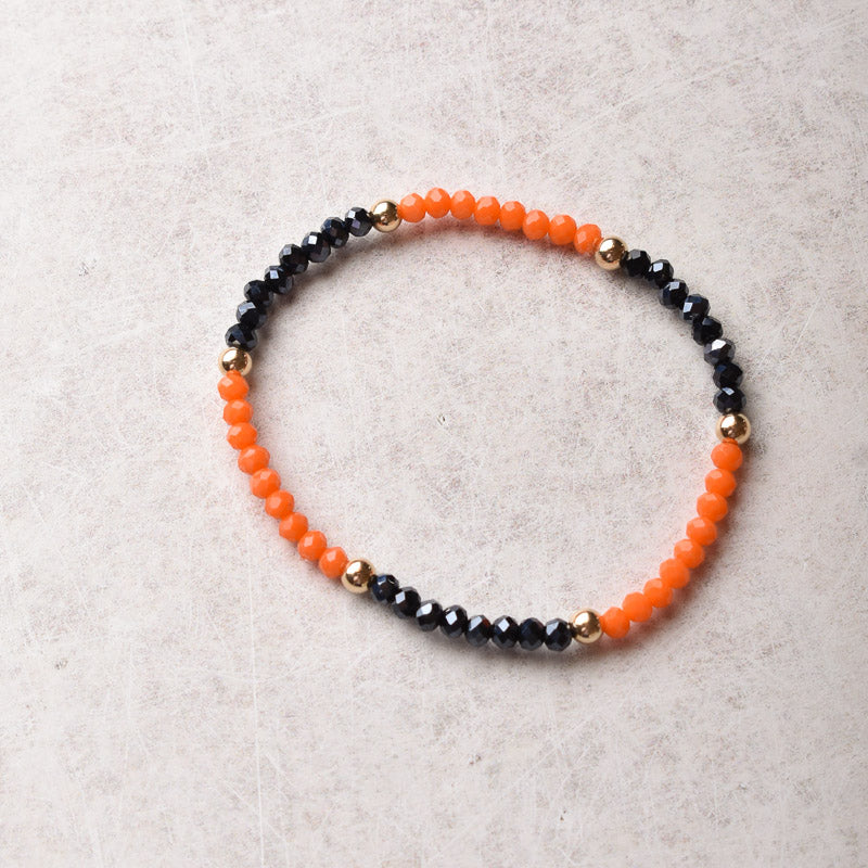 eNewton Design GAMEDAY FLIRTY PRESENCE BRACELET Bright Orange Navy