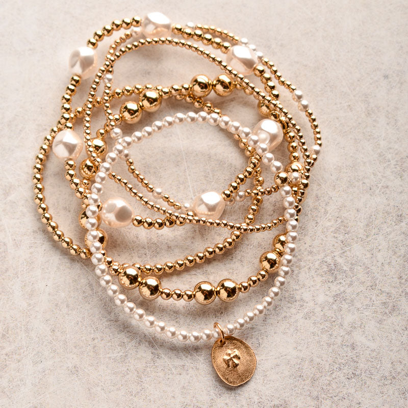 eNewton Design CLASSIC PEARL CHARM BRACELET