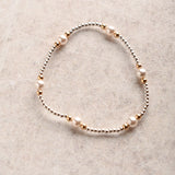 eNewton Design PURPOSE PEARL BEAD BRACELET Mixed Metal 5mm