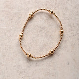 eNewton Design PURPOSE GOLD BEAD BRACELET Gold 5mm
