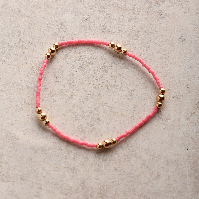 eNewton Design HOPE PURPOSE GOLD BRACELET Bubblegum