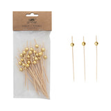 GOLD BALL BAMBOO SKEWERS 50 PACK