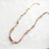 Ink and Alloy GLASS BEAD NECKLACE WITH EXTENSION 16"