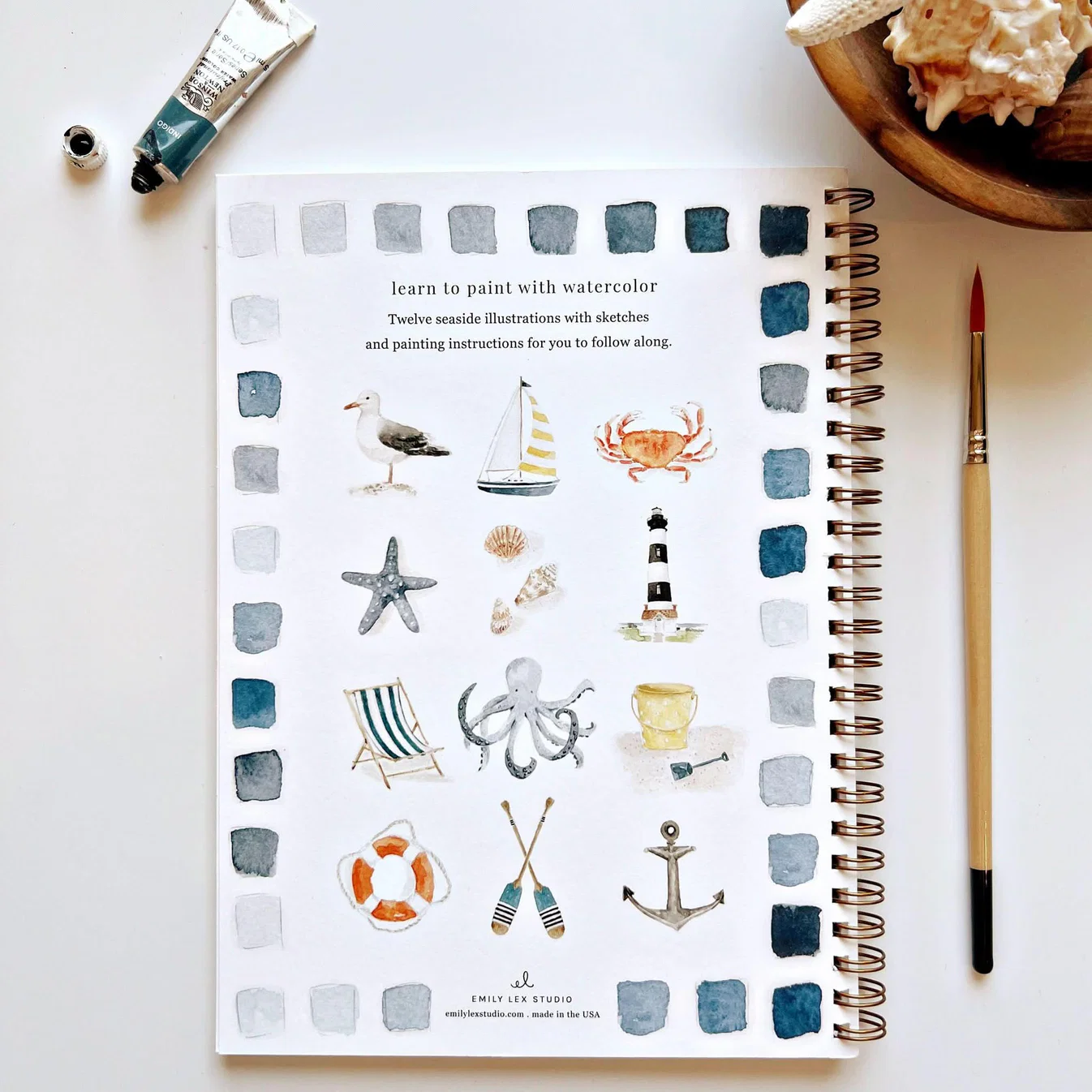 Emily Lex Studio SEASIDE WATERCOLOR WORKBOOK