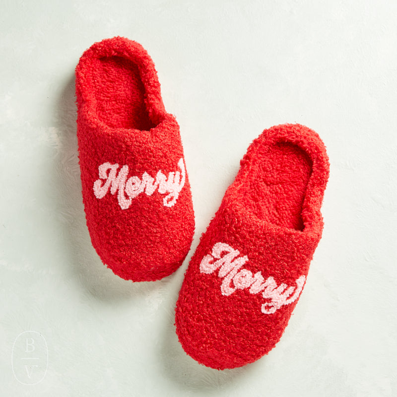 Shiraleah MERRY MERRY SLIPPERS Red