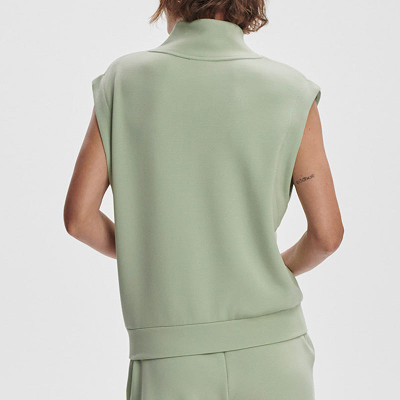 Varley LORETTA HALF ZIP SLEEVELESS SWEAT