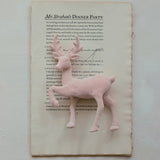FLOCKED DEER ORNAMENT