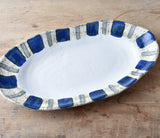 Etta B Pottery GAMEDAY LONG OVAL DISH Blue