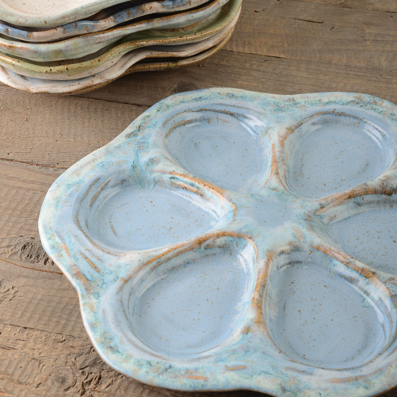 Etta B Pottery OYSTER PLATE Wisteria #1