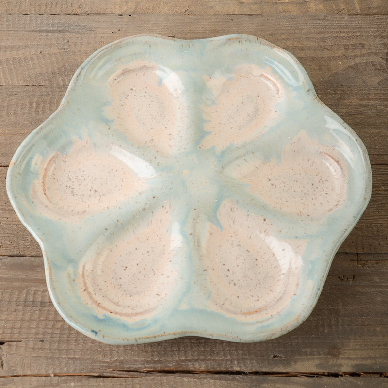 Etta B Pottery OYSTER PLATE Sea Salt