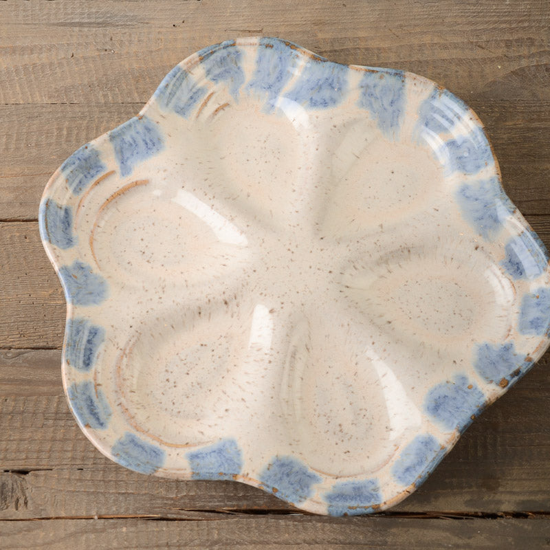 Etta B Pottery OYSTER PLATE Blue Willow