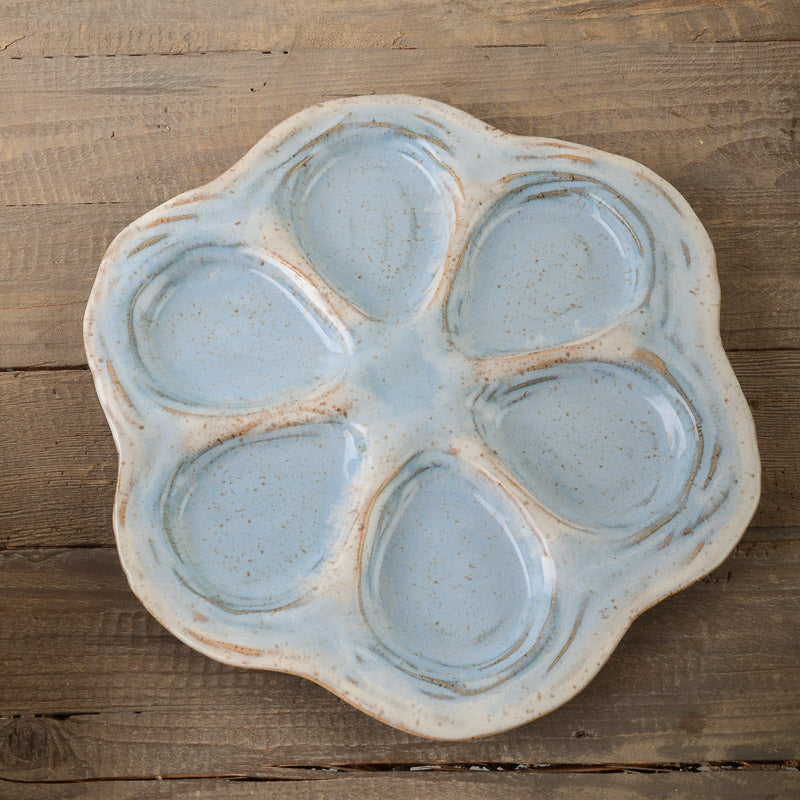 Etta B Pottery OYSTER PLATE Wisteria