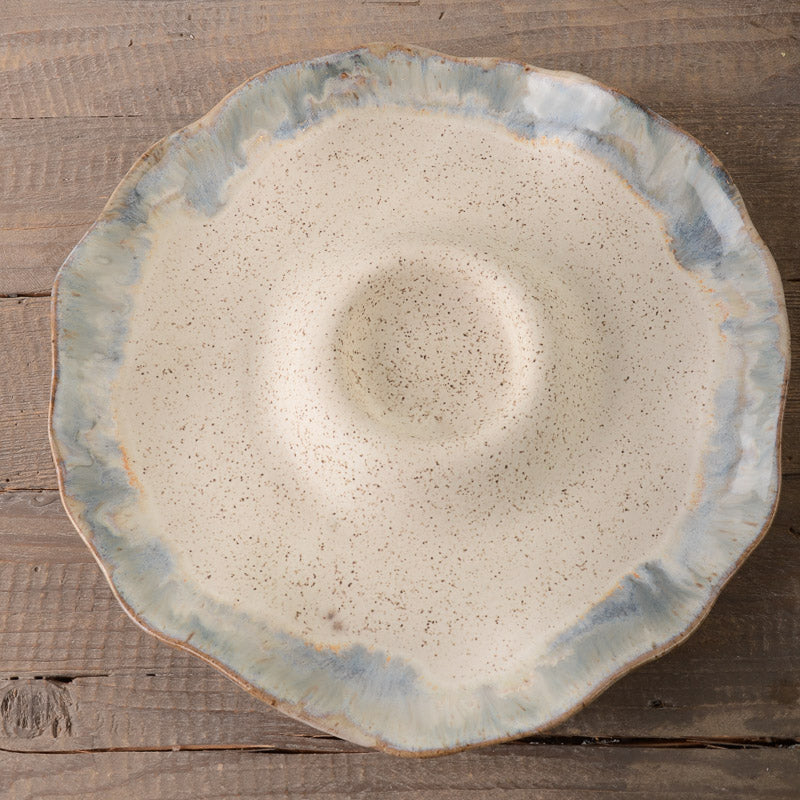 Etta B Pottery SMALL HORS D'OEUVRE DISH Oasis