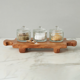 Europe 2 You NORMANDY WOOD RISER FOOTED TRAY