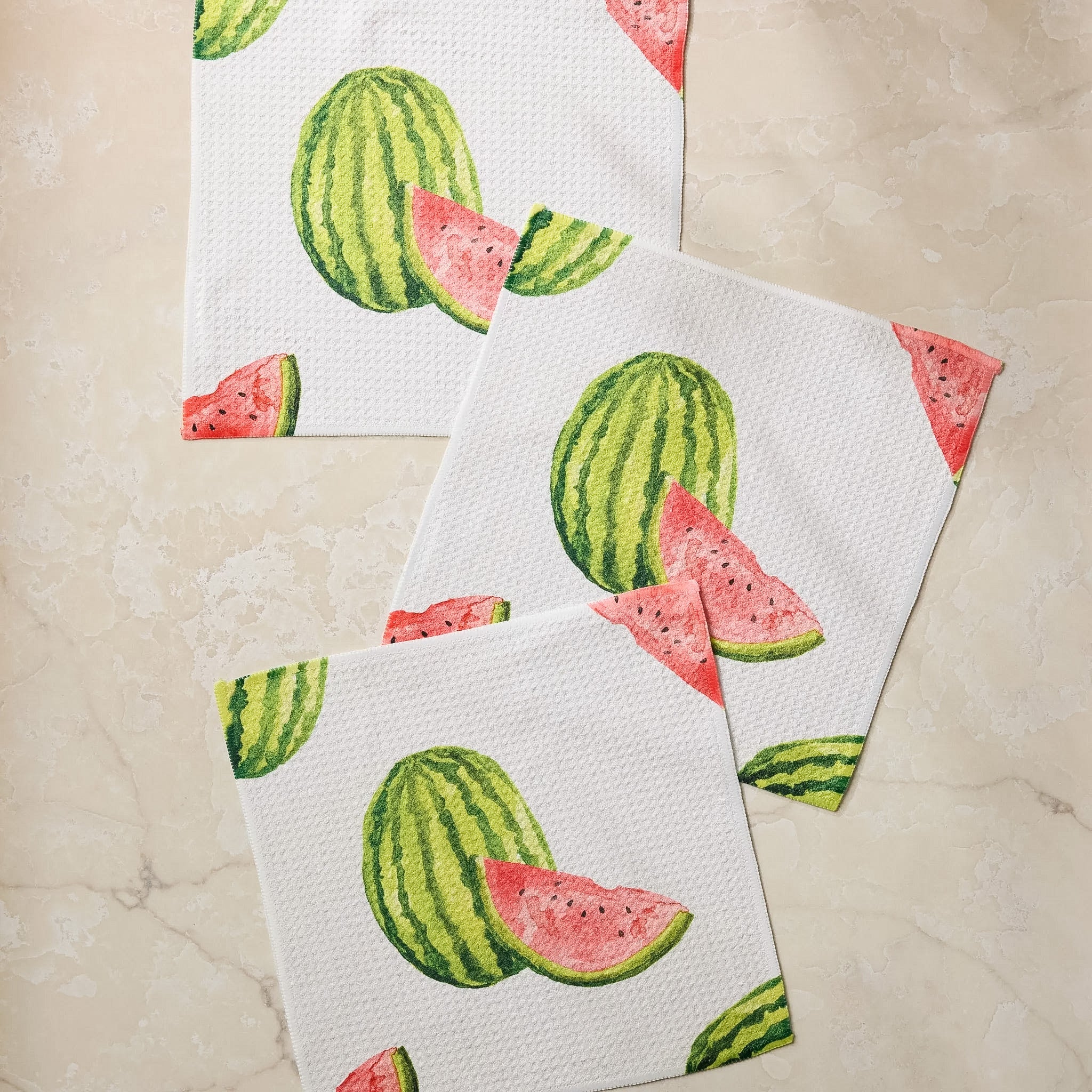 Geometry MELON MARKET DISHCLOTH SET OF 3