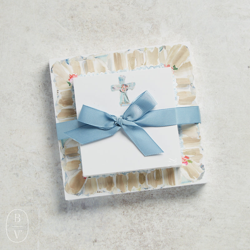 Rosanne Beck NOTEPAD DUO Blue Cross