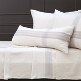 Pom Pom At Home GENEVA PILLOW WITH INSERT Ivory Taupe 14 x 40