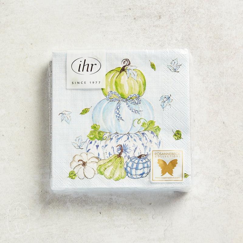 Boston International CHINOISERIE STACKED PUMPKINS COCKTAIL NAPKIN