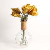 Creative Co-op GLASS MANGO WOOD DECANTER