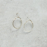 CV Designs SILVER BRUSHED TEARDROPS EARRINGS - CV43SS