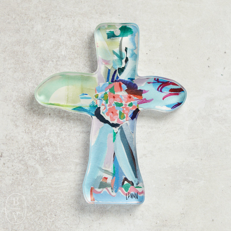 Lauren Dunn ACRYLIC EVERLASTING LOVE CROSS Blue