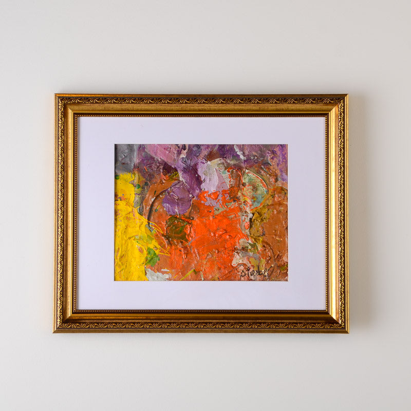 FRAMED PALETTE SERIES 8X10 GOLD SCROLL No 5