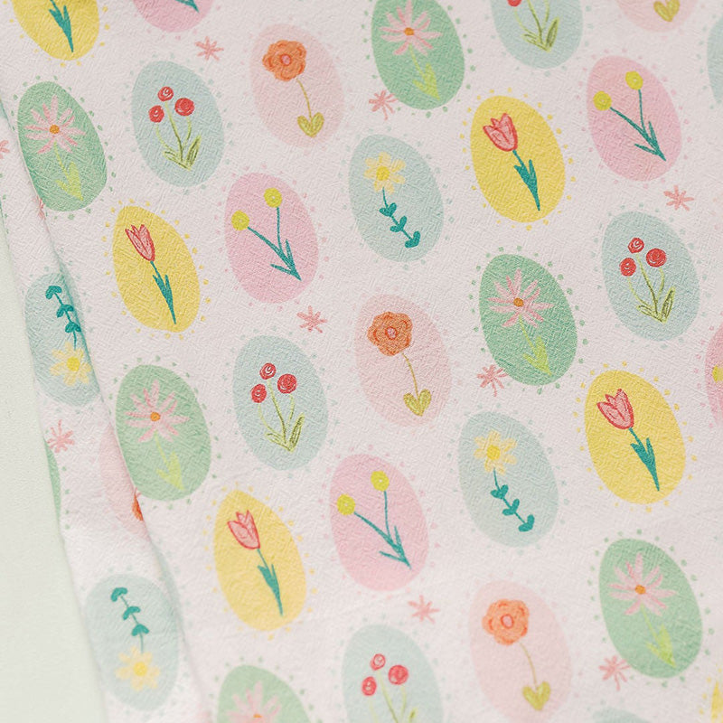 Doe A Deer FRAMED FLOWERS FULL PATTERN KITCHEN TOWEL