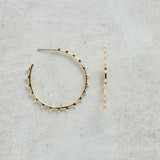 CV Designs PEARL STUDDED HOOP EARRINGS - CVCZPE