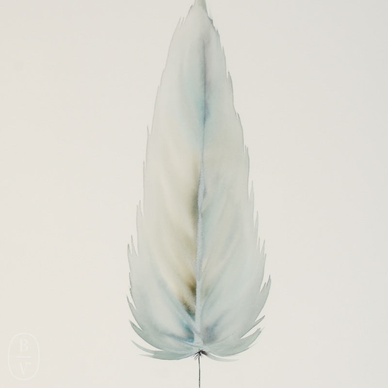 By Lacey MEDIUM FLOATED FRAMED FEATHER PAINTING SERIES 9 NO 3