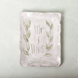 Dixie Pottery MR & MRS TRAY