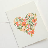 Rifle Paper Co FLORAL HEART CARD