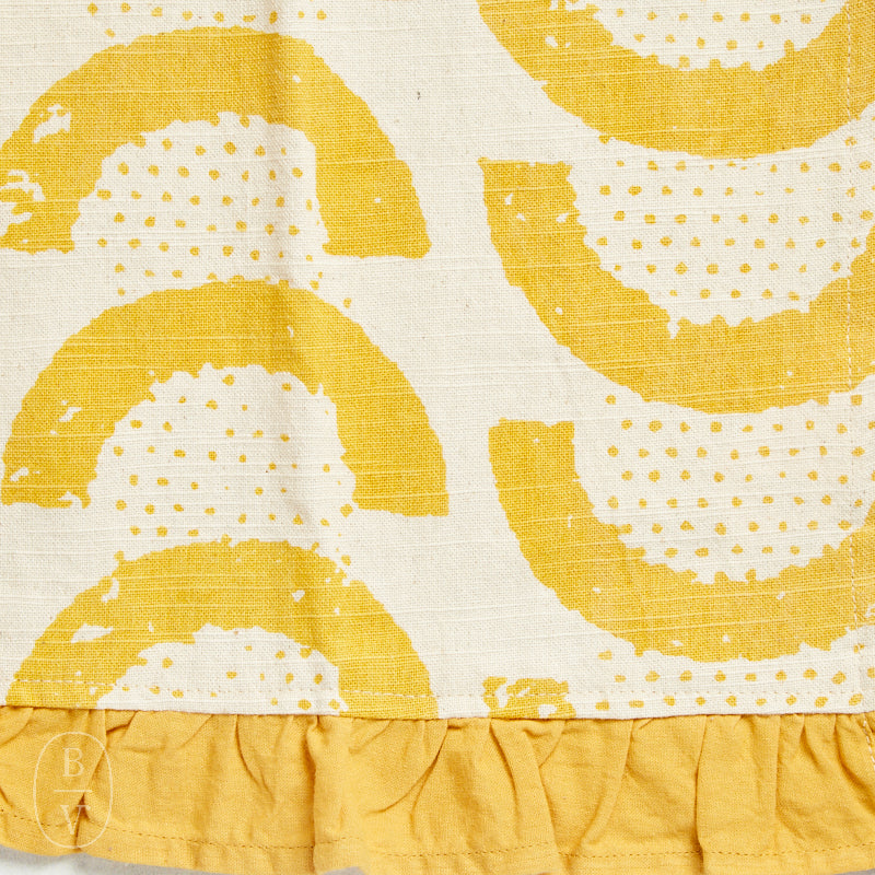 Creative Co-op PATTERN AND RUFFLE PRINTED TEA TOWEL