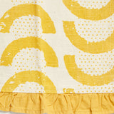 Creative Co-op PATTERN AND RUFFLE PRINTED TEA TOWEL