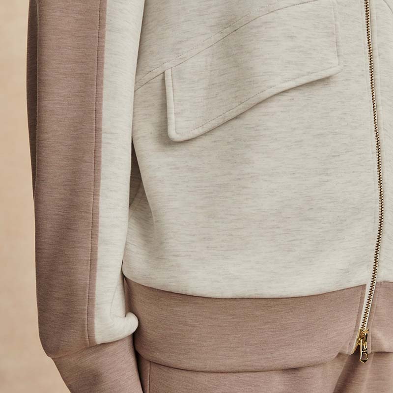 Varley GARCIA TWO TONE ZIP THROUGH SWEAT