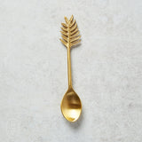 Creative Co-op BOTANICAL HANDLE BRASS SPOON Palm