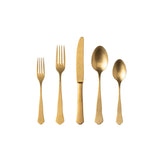 Casafina Living PRADO 5 PIECE FLATWARE SET Vintage Gold