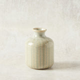 Creative Co-op EMBOSSED STONEWARE VASE Grey 4