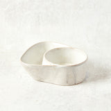 Creative Co-op STONEWARE CRACKER AND SOUP BOWL Cream