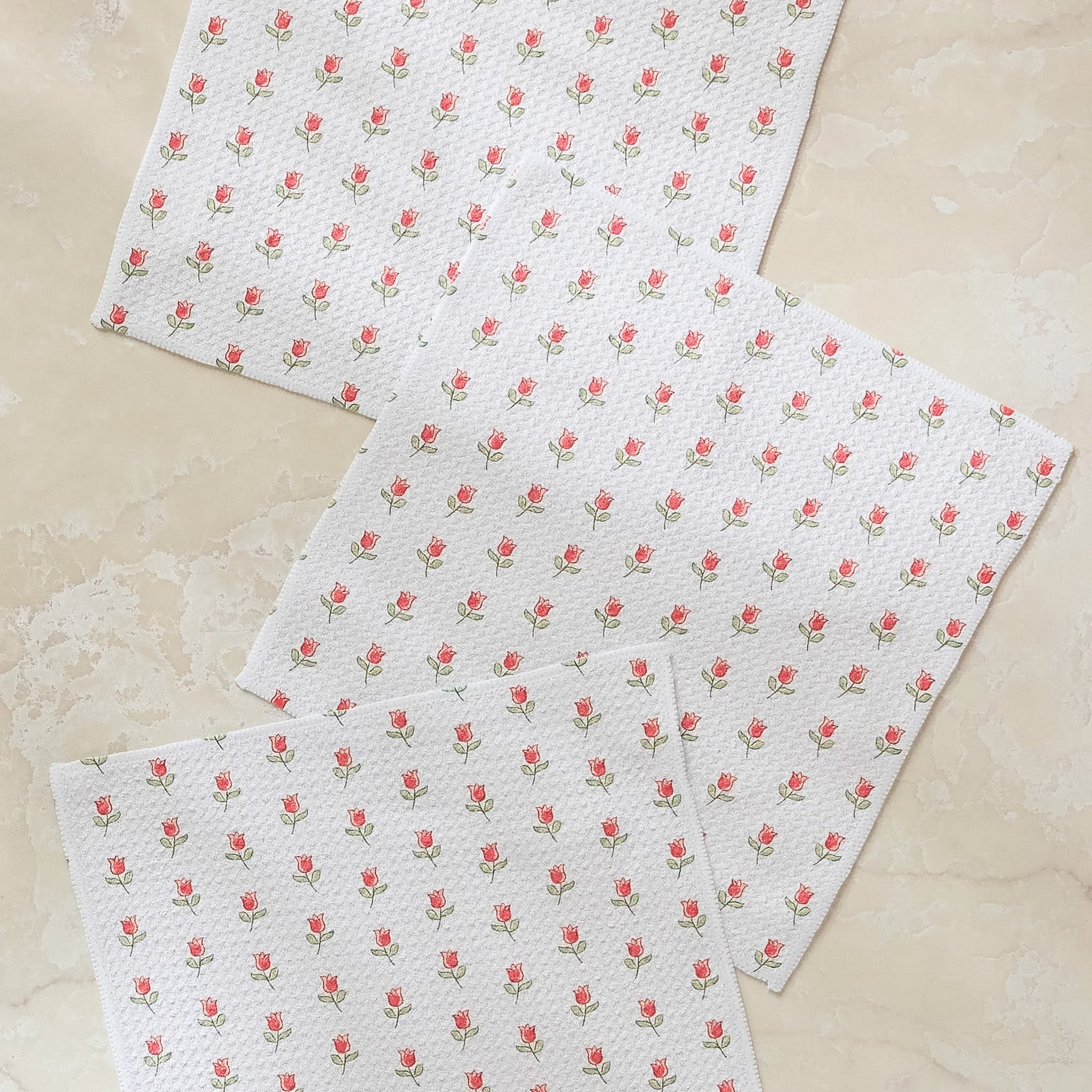Geometry PETITE TULIP DISHCLOTH SET OF 3