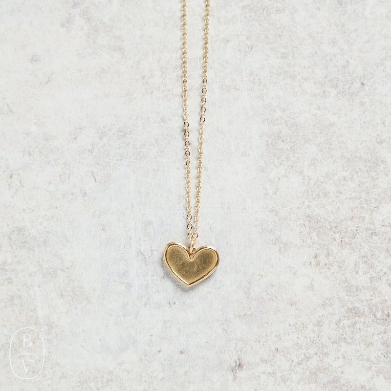Madison Sterling Jewelry BIBLE VERSE PETITE HEART NECKLACE Bronze 1 Cor 13:13